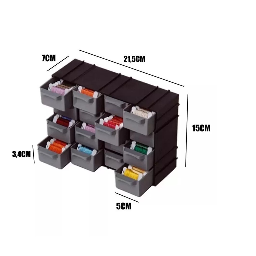 Organizador 7001 Gaveteiro de Plástico - Usinainfo