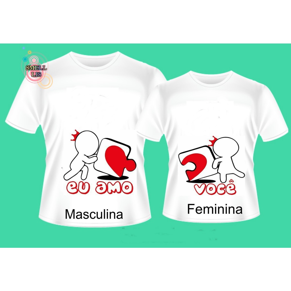 Camiseta Casal Kit Meme Palito Eu Te Amo Mas Da Vontade Plus