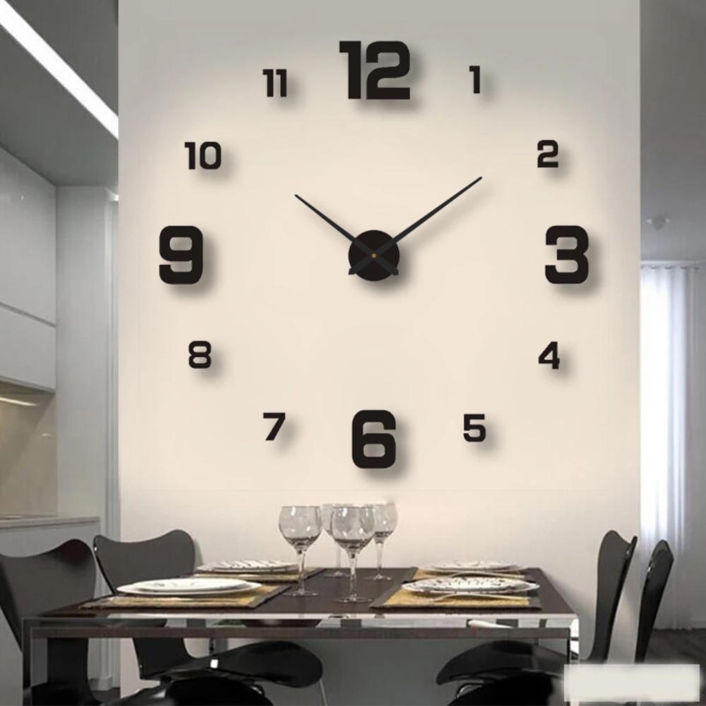 Relógio de parede arte relógio de parede grande para decoração de sala de  estar, relógio de parede grande de metal, relógio de parede moderno grande