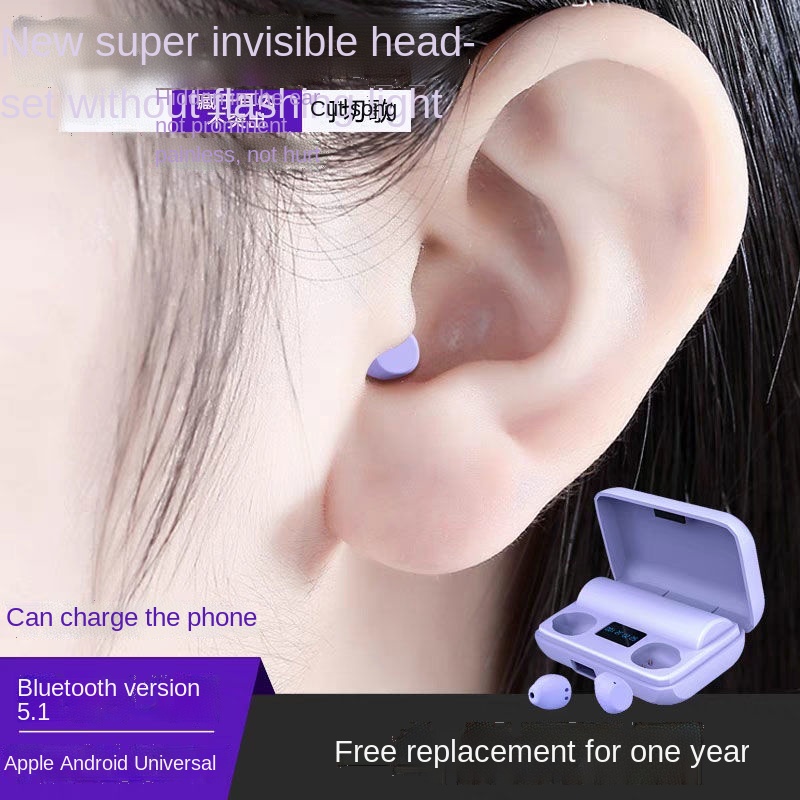 Mini Fone De Ouvido Sem Fio Bluetooth 2023 Estilo Novo Ultra-Small/Cabeça Binaural Fofa Invisível De Menina/Airpods Tecnologia LDAC Tornar a qualidade do som mais clara Tecnologia