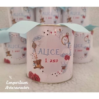 Tubolata Alice no Pais das Maravilhas 8x8cm - 10 unidades.