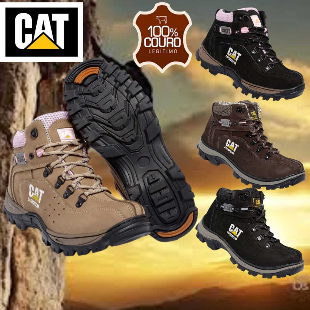 Bota Feminina Adventure Caterpillar (36, Preto)