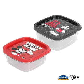 Pote de Plástico Quadrado 1,1 l Clic Mickey Disney - Plasutil