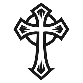 Kit 02 Adesivos Cruz estilizada Católico cristianismo Jesus Religioso