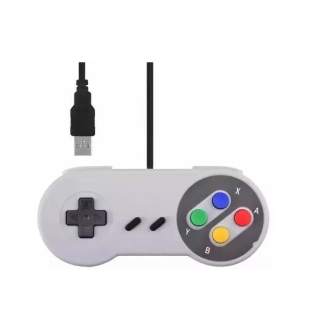 Controle Super Nintendo Snes Joystick Usb Jogos Emulador Pc | Shopee Brasil