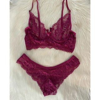 Conjunto Lingerie Safira de renda com aro sem bojo