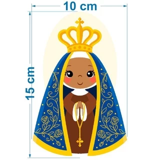 5 Apliques Nossa Senhora_ RECORTADOS_ Para Patch Aplique / Patchwork _ Termocolante Definitivo Para Roupas - Ref.: 9161