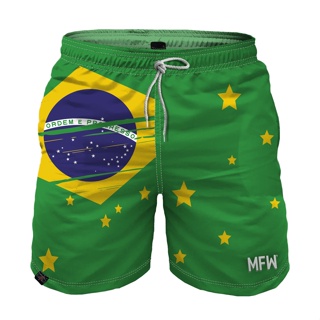 Short Brasil Masculino com Bolsos em Oferta na Shopee