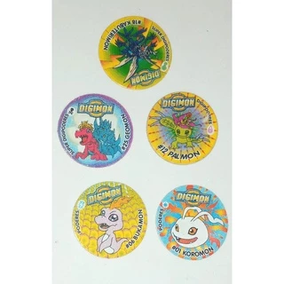 Lote 5 Tazos Digimon