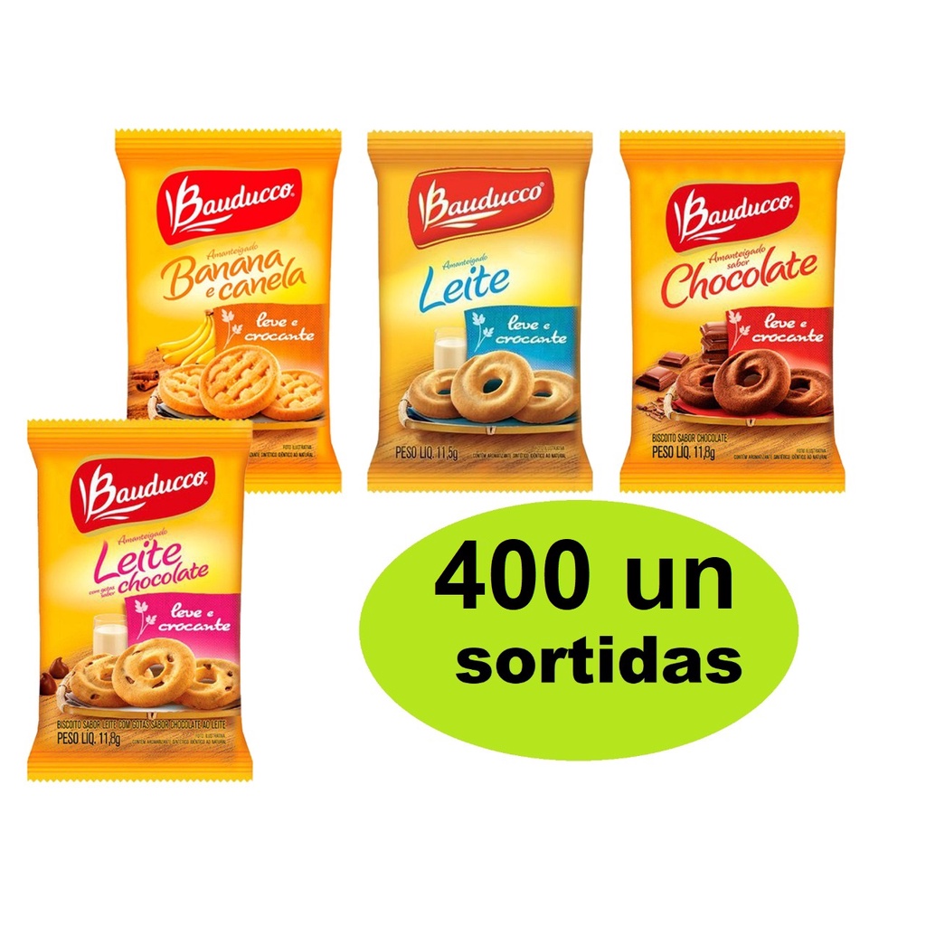 Kit 30 Sachês De Biscoitos Bauducco Sabores Sortidos