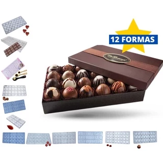 Formas de Policarbonato para chocolate no formato de Bola de Futebol, Alfabeto, Número, Rosa, Coração, Diamante, Colher, Esfera, Barra de Chocolate,Pudim, Gota e Bombom
