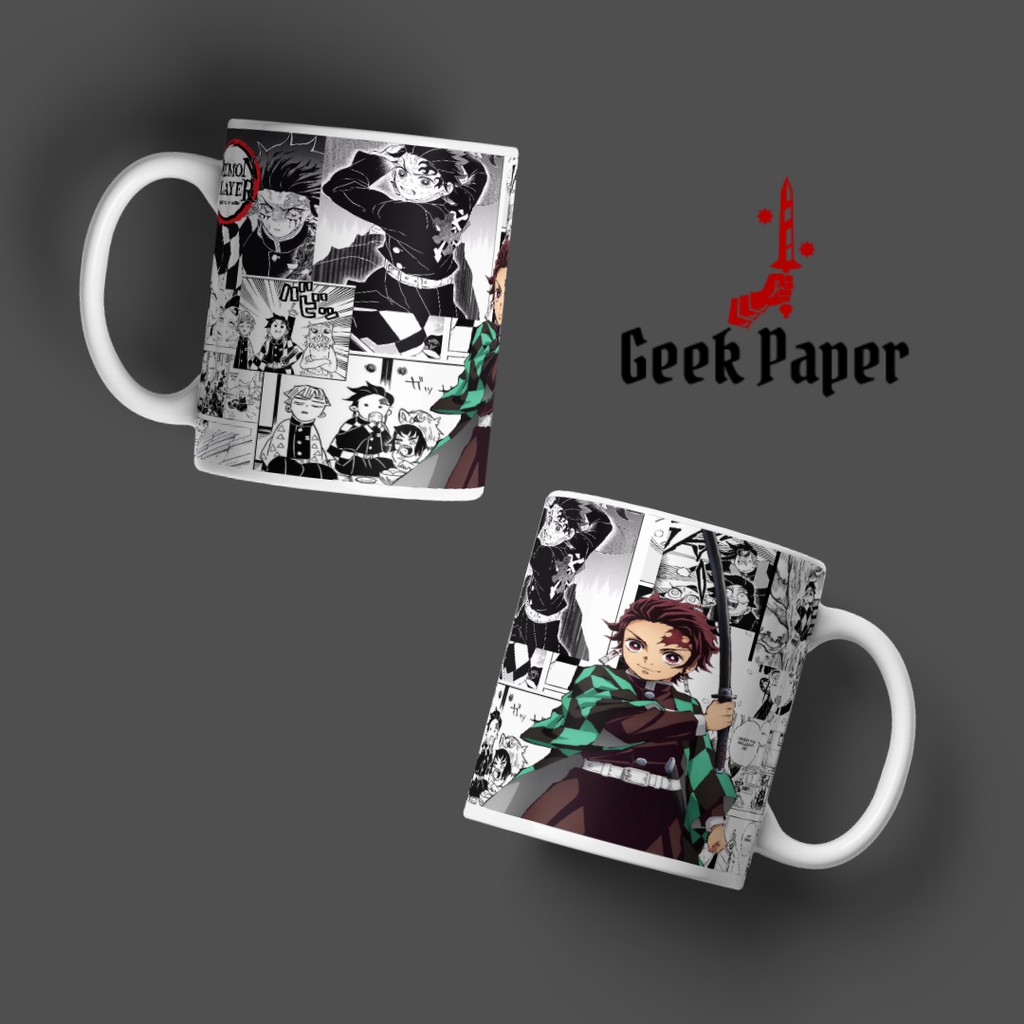 Caneca Demon Slayer Tanjiro Fight - Interior E Alça Branca