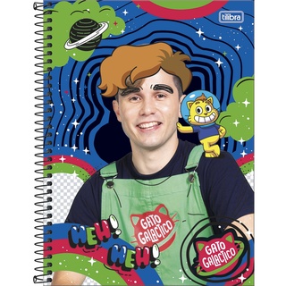 Caderno Espiral de Cartografia e Desenho Gato Galáctico 80 Folhas - Tilibra  - Schuster.com.br LTDA