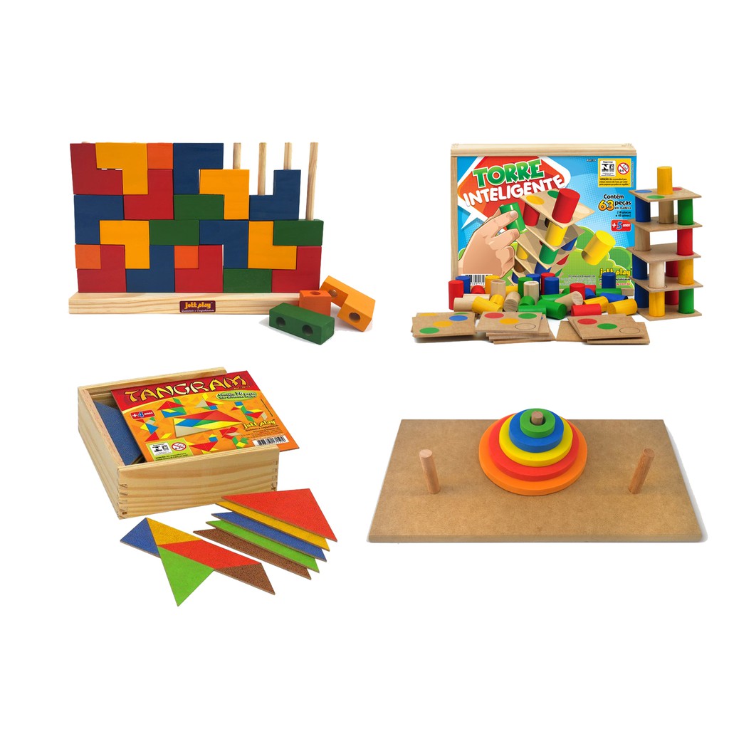 Torre de Hanoi - Brinquedos Educativos e Pedagógicos - Gemini Jogos  Criativos