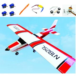 aeromodelo cessna 182 110cm kit para monta + trem de pouso + eletronica + linkagem