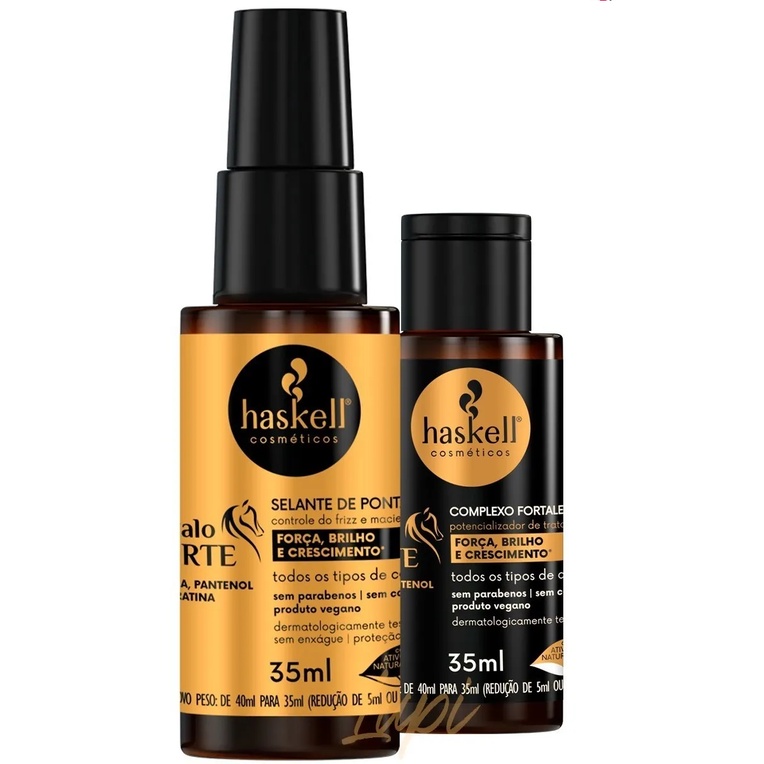 Kit Haskell Cavalo Forte - Selante de Pontas 35ml + Complexo Fortalecedor 35ml