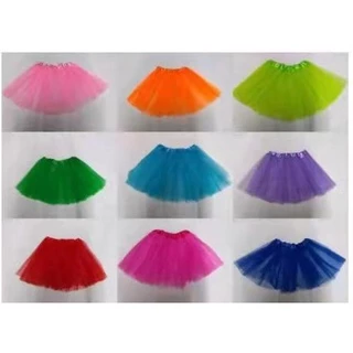 Saia De Tule Lisa 30cm Infantil Festa Fantasia