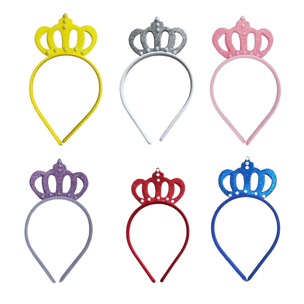 Kit Com 15 Tiaras Coroa EVA Brilho Princesa Várias Cores | Shopee Brasil