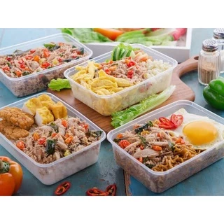 14 Marmitas de 750ml para alimentos fitness em freezer e microondas