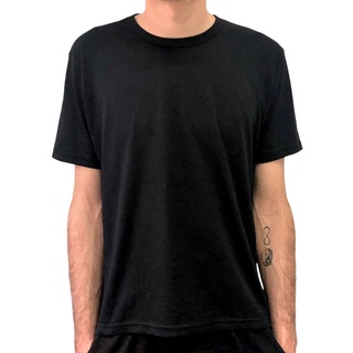 Camiseta OVERSIZED Preta lisa blusa camisa Streetwear em algodão 30.1  modelo Premium OVERSIZED