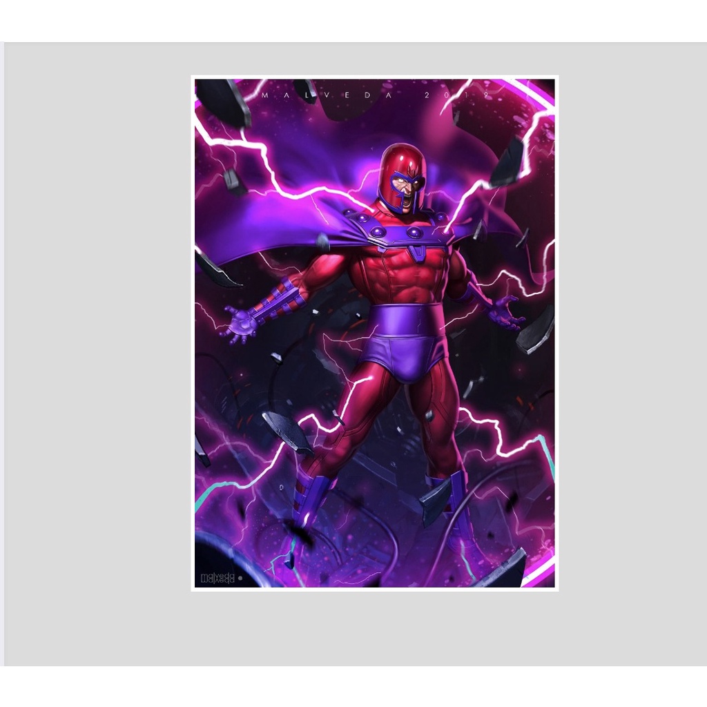 Quadro Heroi Vilão Dc Marvel Magneto X-men Thor Avengers