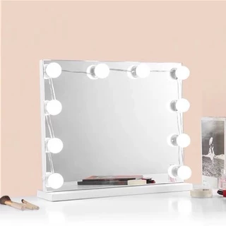 Luz De Espelho Com Led Camarim Maquiagem 10 Lampadas 3 Cores A3
