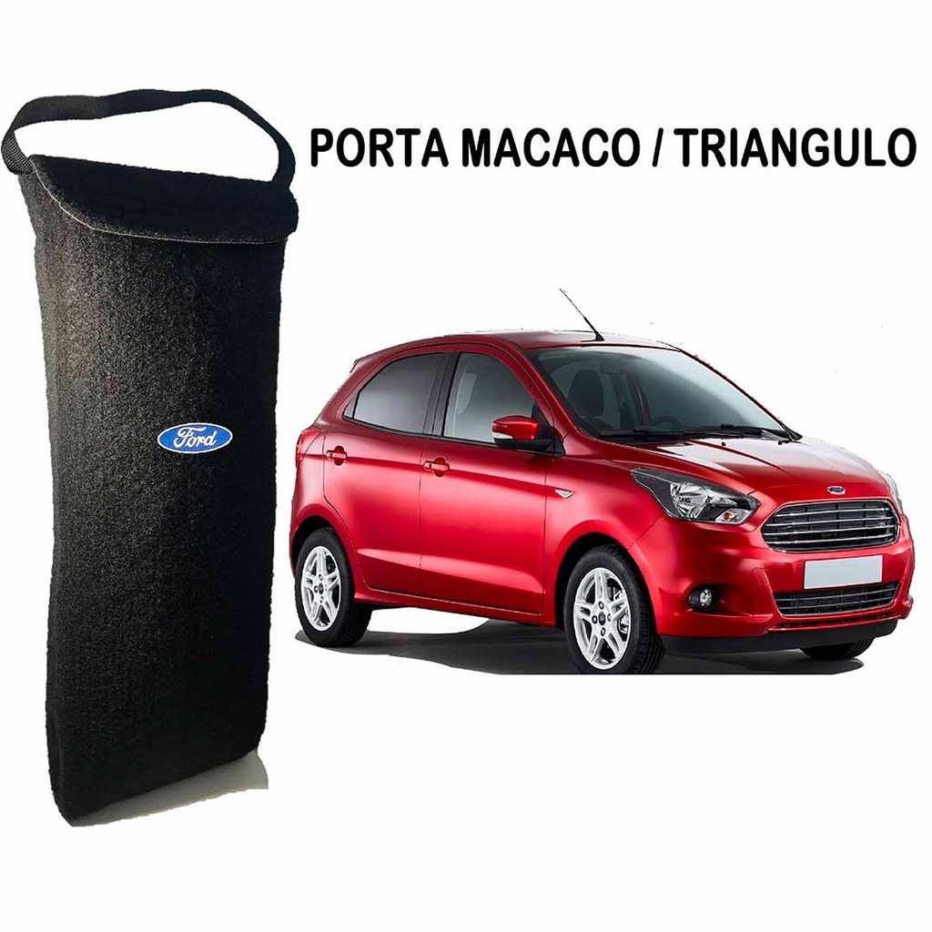 Bolsa Porta Macaco Triangulo Ford Ferramenta Automotivo Carro Carpete Preto Universal