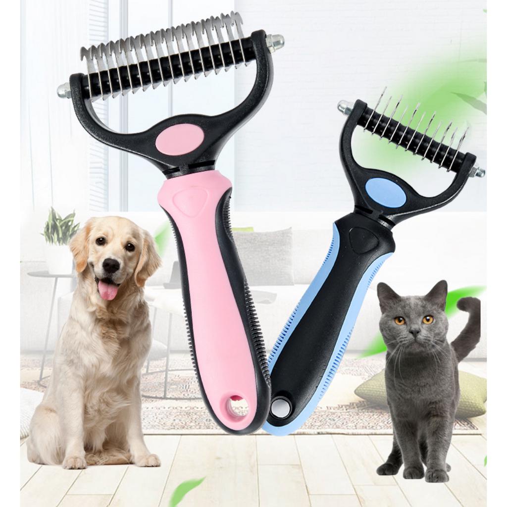 Desembolador de Pelos Longos para Cachorro Gato Pet Escova Pente Rake ...