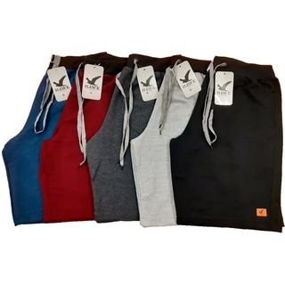 Kit 5 Bermudas Masculina Moletom Academia Treino Masculinas Algodão Original Lisa Listrada Cores Sortidas