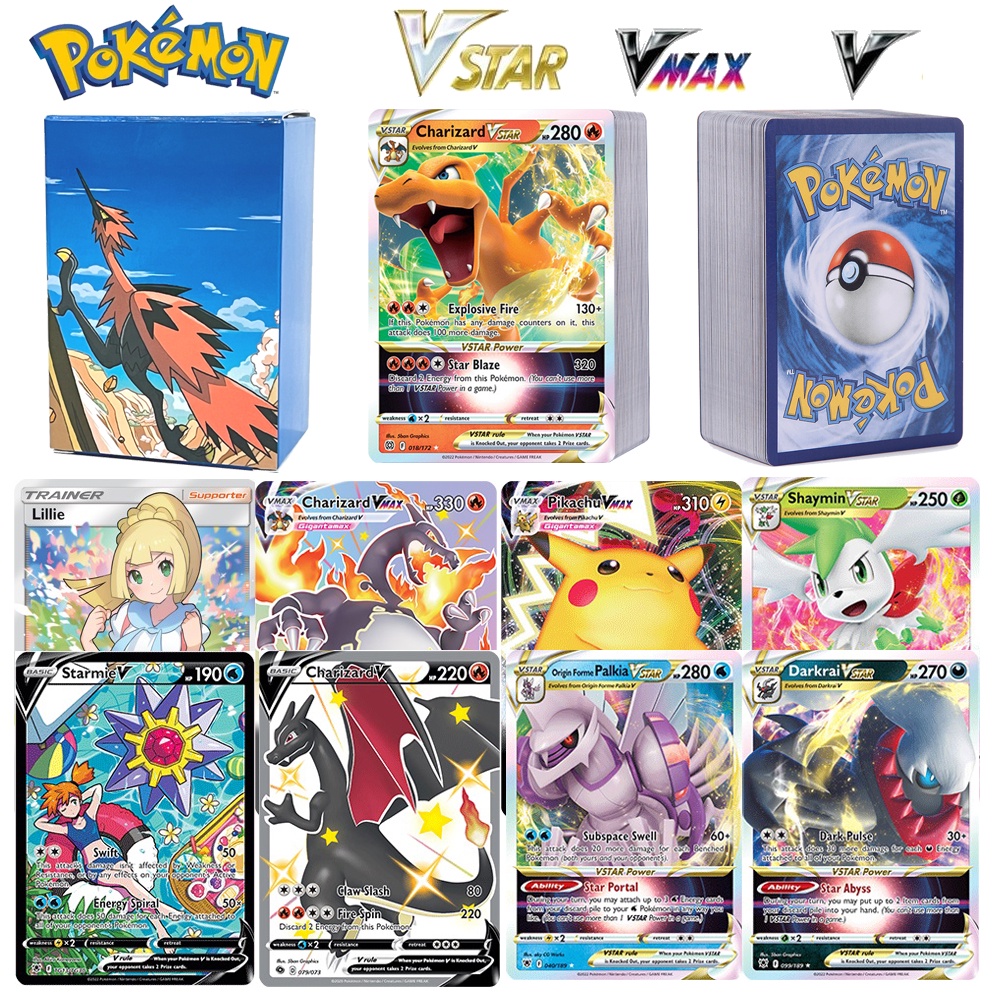 Em promoção! Pokemon Inglês Aleatória De 48 Pcs/1box Vmax Cartão Brilhando  Destinos Ptcg Batalha Collectie Kaart Doos Kinderen Speelgoed Jogo De Anime  Brinquedos