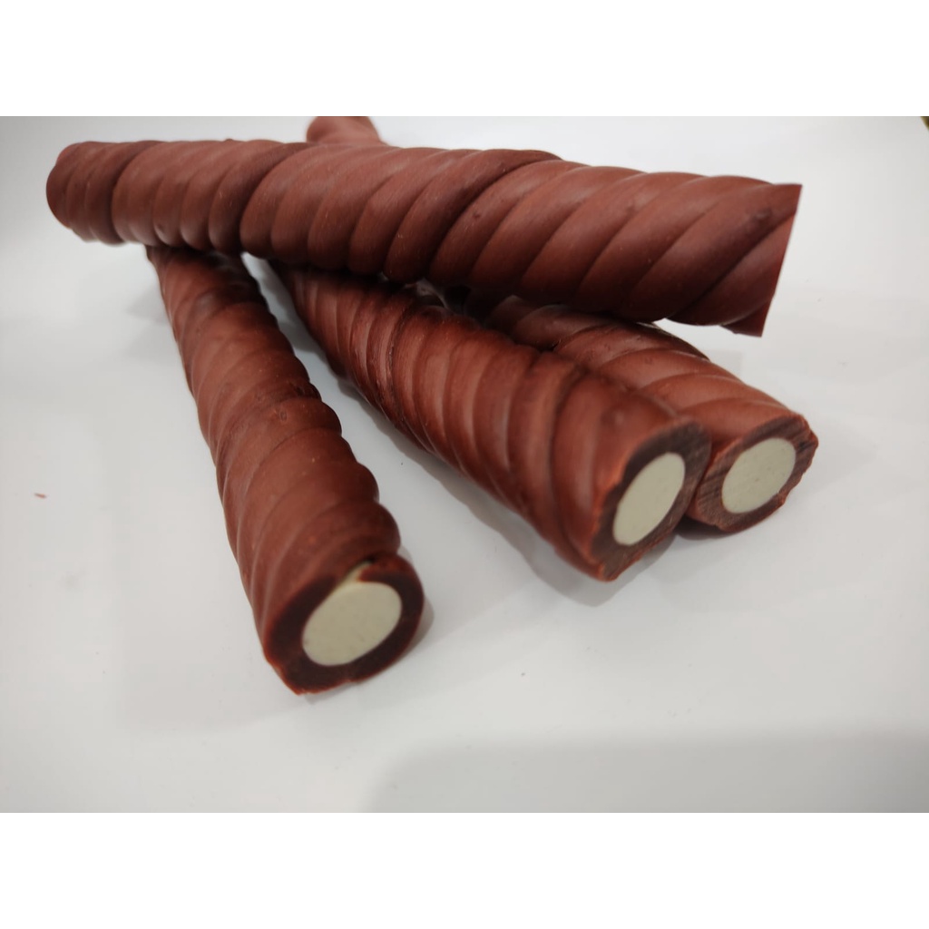 Petisco pet para cães osso macio Flex Tubete sabor chocolate comestível - 4 unidades em Oferta na Shopee