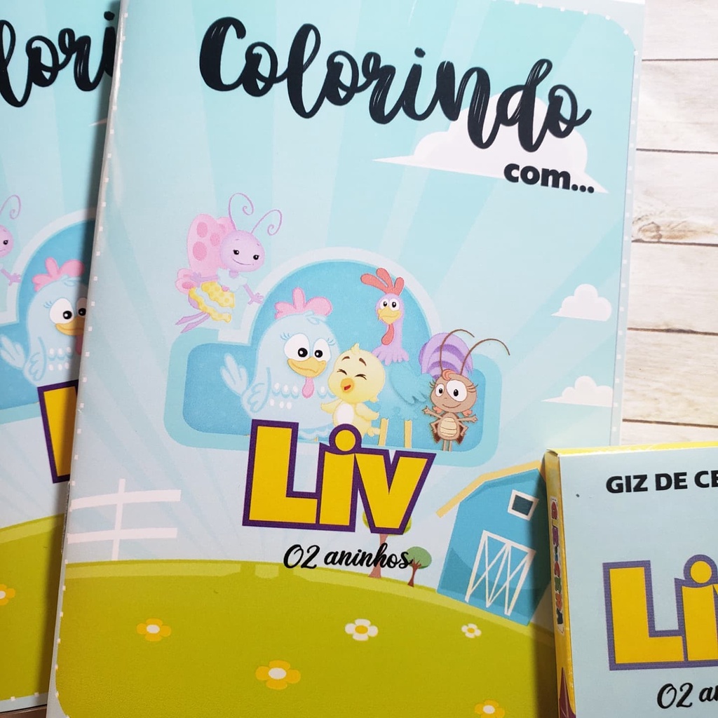 Desenhos de colorir-(3 giz de cera)Galinha Pintadinha