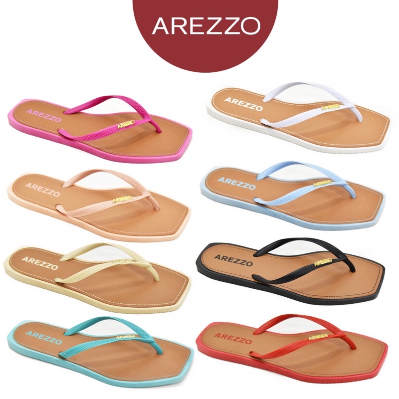 Kit 10 Prs Chinelo Sand lia Feminino Sola Quadrada Arzz Brizza Atacado Barato Sortido