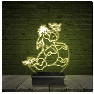 Led Luminária Acrílico Abajur - Ió Ursinho Pooh