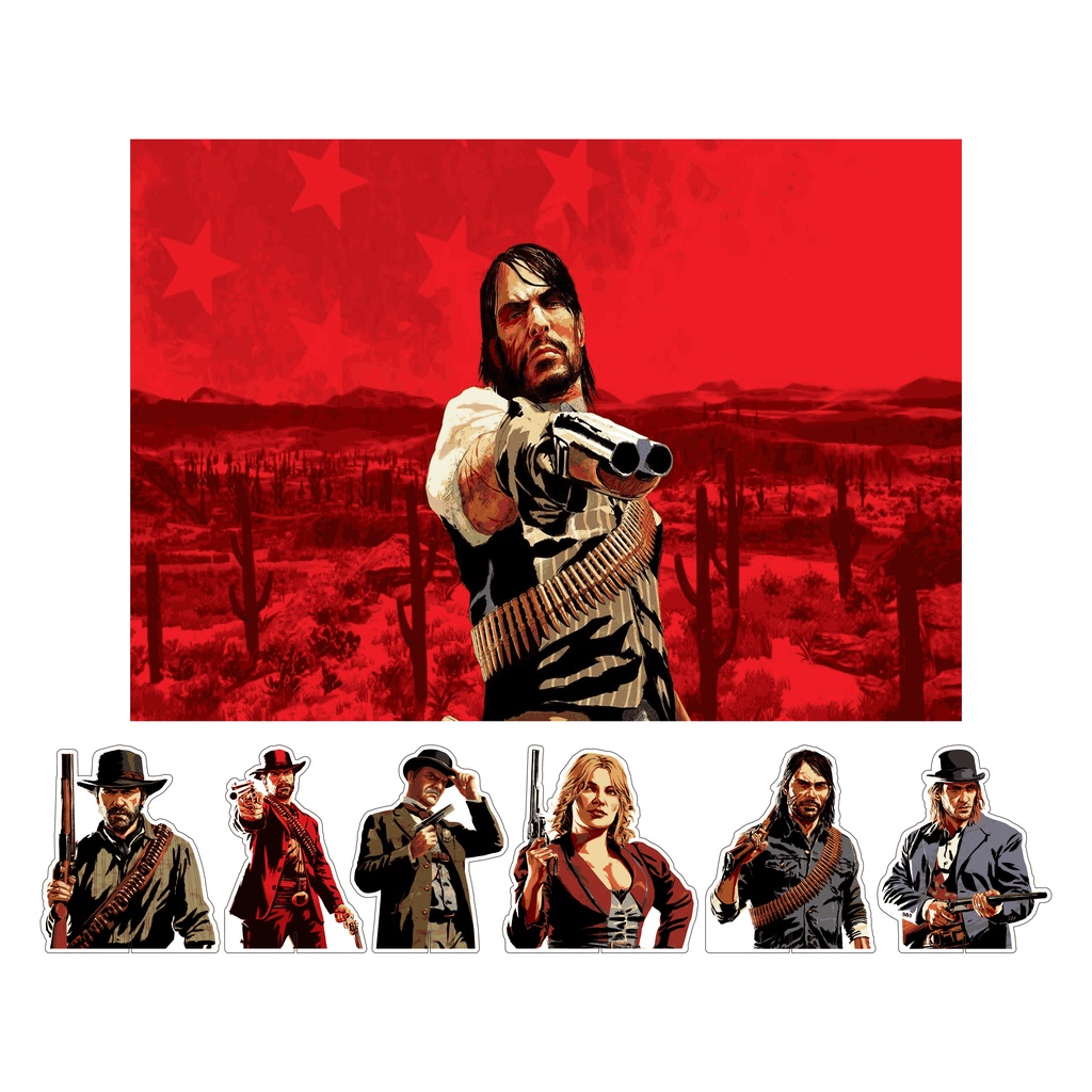 Kit Display De Mesa + Painel Festa Red Dead Redemption | Shopee Brasil