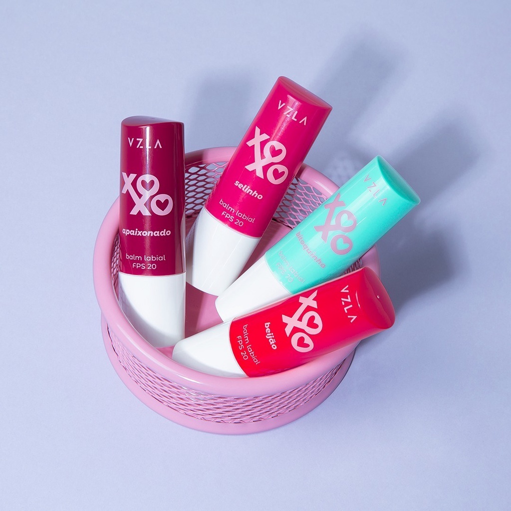 Lip Balm Labial Xoxo 4g - FPS 20 - 100% Vegano - Vizzela VZ27
