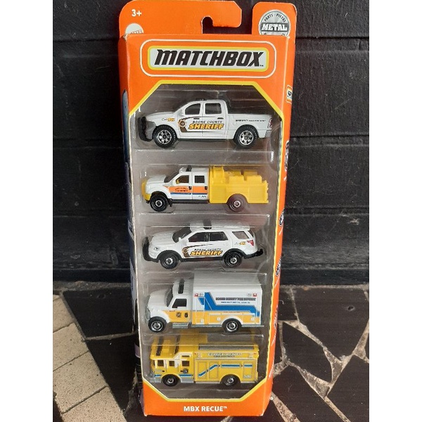 Carrinhos Matchbox Ford Pack com 5 Sheriff Bombeiro Ambulancia | Shopee ...
