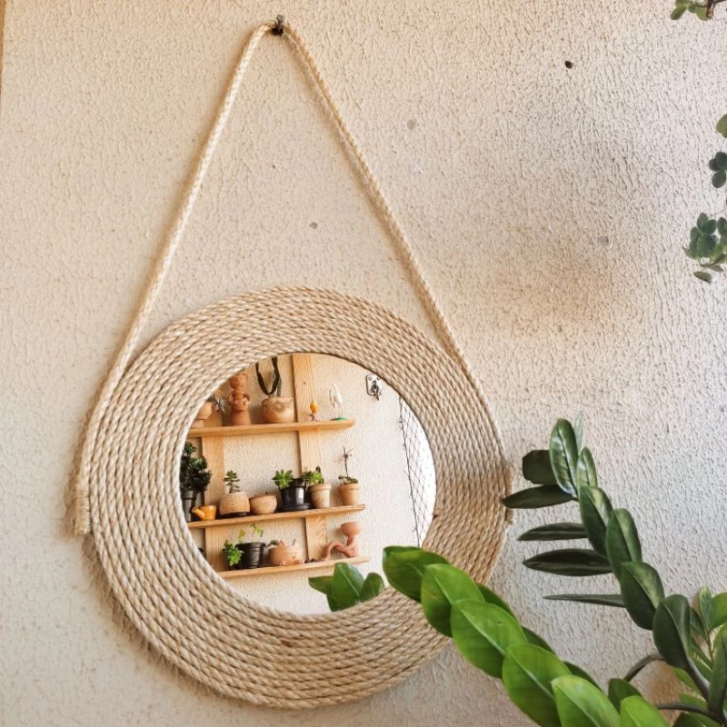 Espelho ALEGRIA 45cm Para Decoração Elegante Coisas Diferentes Para Casa Artesanato Natal