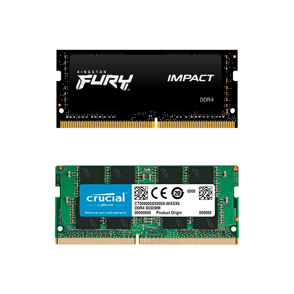 Memória Ram Crucial ou kingston DDR4 Notebook Sodimm 4GB 8GB 16GB