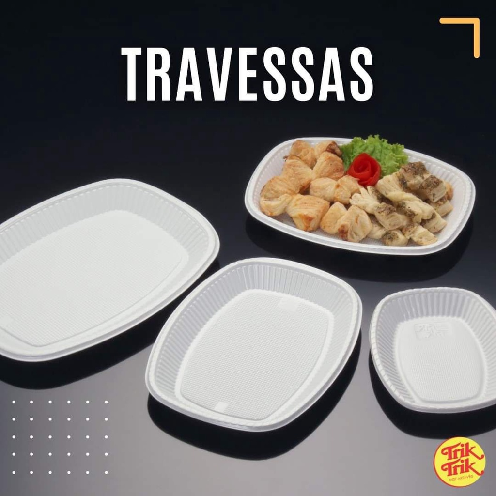 Travessa grande para Aperitivos - 20 unidades