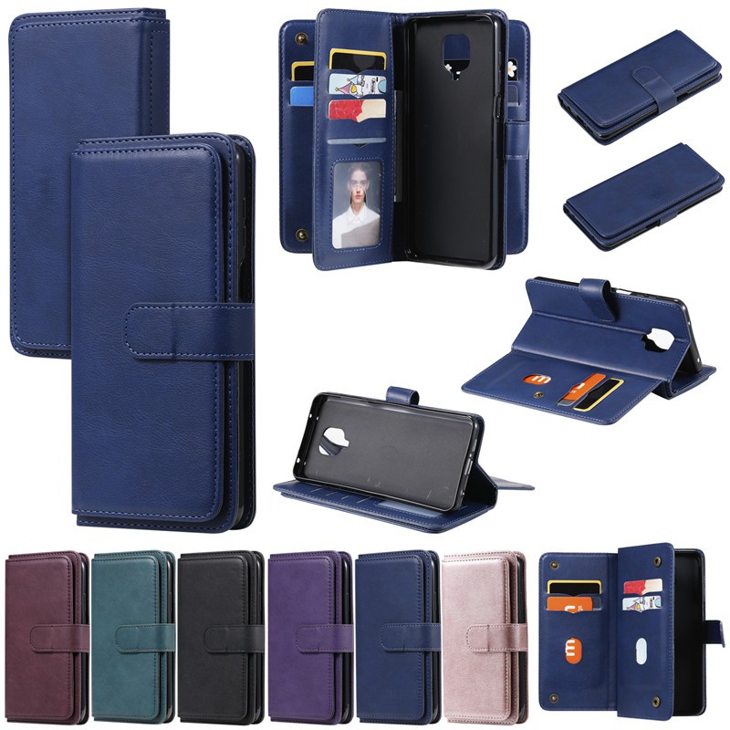 AROYI Cover Xiaomi Redmi Note 9, Retro Design Flip Caso in PU Pelle Premium Portafoglio [Slot per Schede] [Chiusura Magnetica] Custodia per Xiaomi Redmi Note 9 - Blu