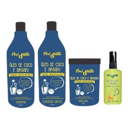 Kit Mega Hidratação Óleo De Coco E Argan 3 Prod Pro Stills