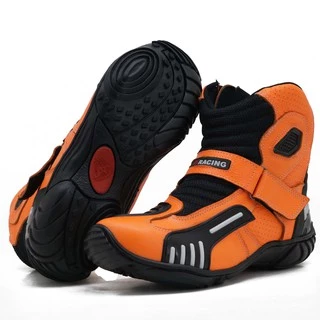Bota motociclista vented boots Atron Shoes em couro legítimo lançamento AS-RACING