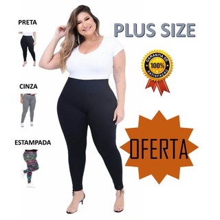 Calça Legging Plus Size Feminina Listras 3D Azul