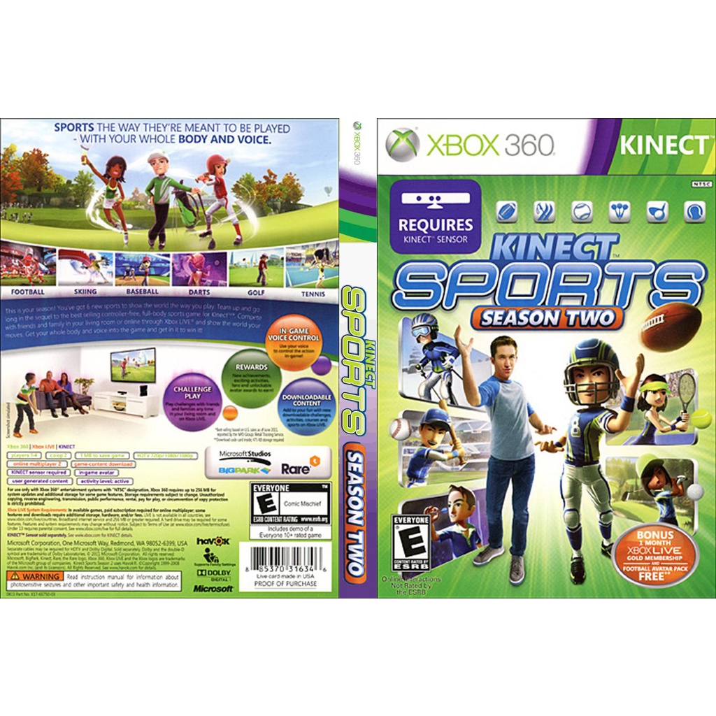 Kinect Sports: Season 2 [ Xbox 360 LT 3..0 ou RGH 3.0 ] | Shopee Brasil