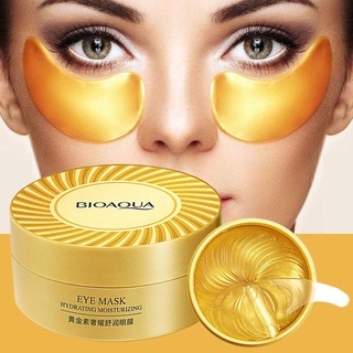 Bioaqua 60pcs Máscara De Olhos De Colágeno Dourado Gel Hidratante Natural Retirar Patchs Círculos Escuros Anti Idade Bolsa De Olhos Cuidados Com A Pele