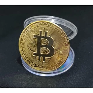 medalha Comemorativa Bitcoin (cor Ouro)