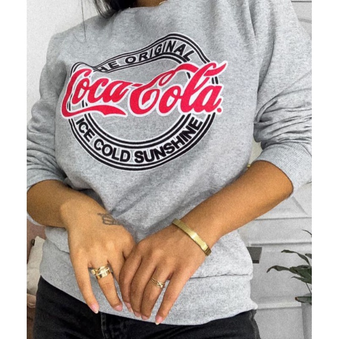 Moletom feminino hot sale coca cola