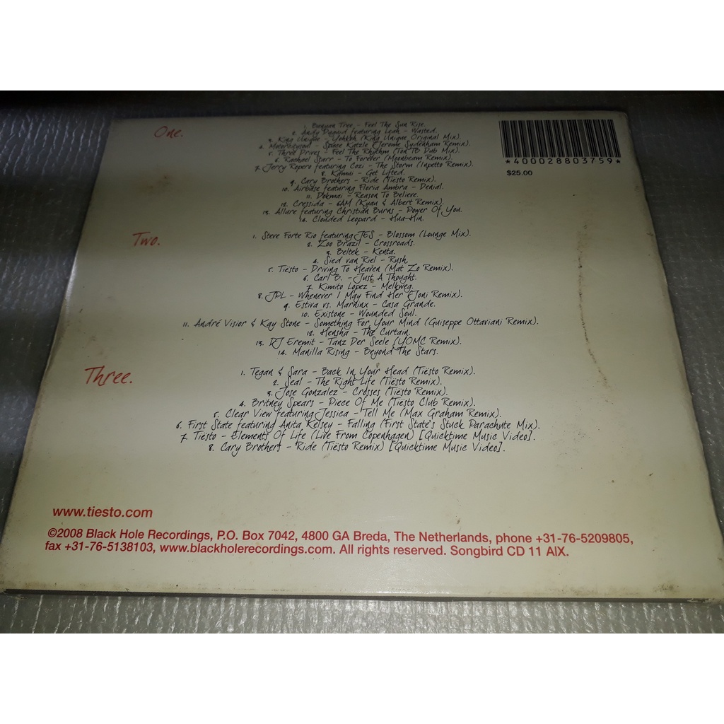 CD TIESTO IN A SEARCH OF SUNRISE 7 ASIA LIMITED EDITION 3 CD