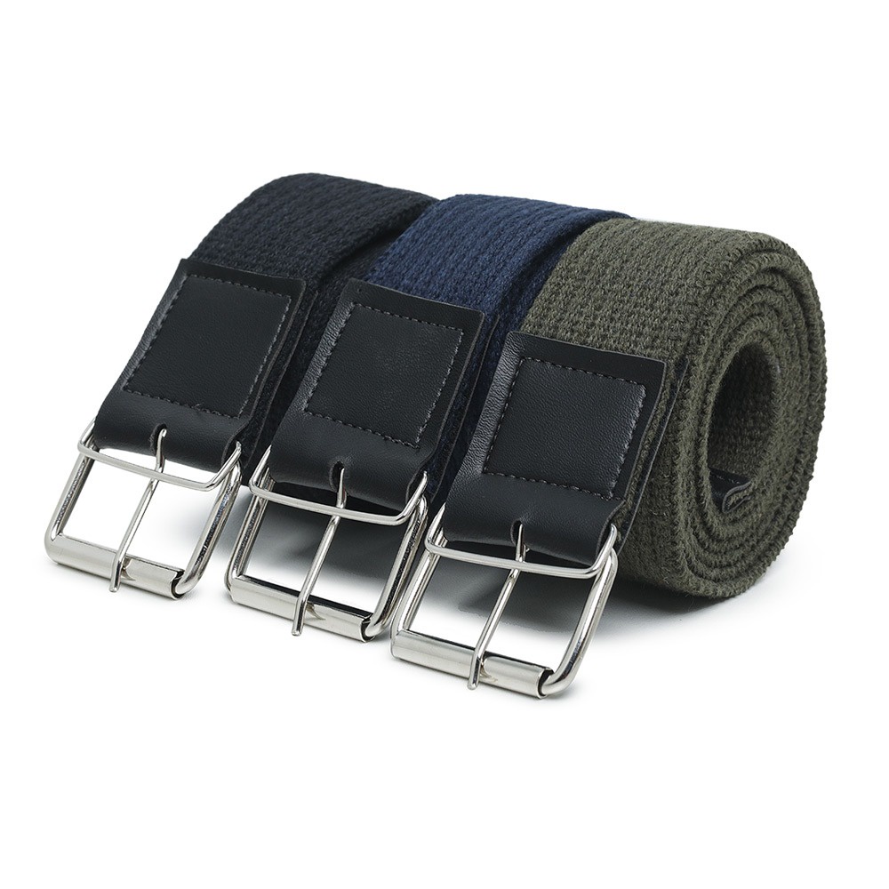 kit 3 cinto masculino largo barato lona fivela pino Rhea original oferta promocao